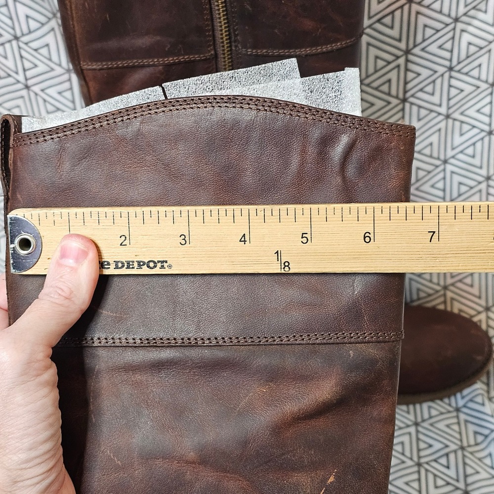 NWOT Frye Harness Tall Boots Brown Leather Zip Up Riding Equestrian Classic 6 - Picture 16 of 16